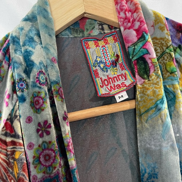 Johnny was Velvet Cardigan Silk Blend size M multicolored - Picture 6 of 11